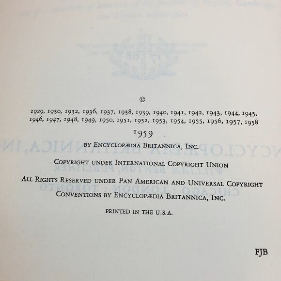 1959 Edition Encyclopedia Britannica Vtg HC Volume 16 MUSHR to OZON Education - Picture 7 of 16